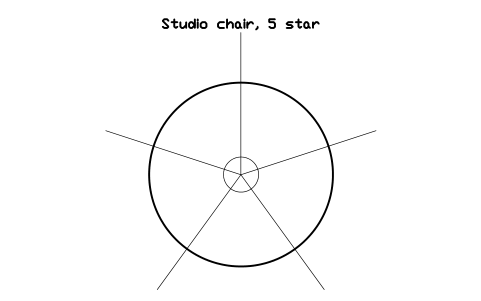 Preview of the Studio chair, 5 star symbol, block MUS_CHAIR_STUDIO