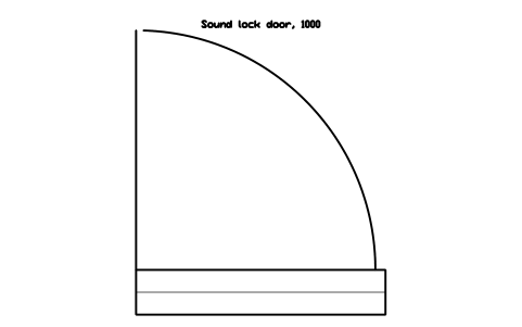 Preview of the Sound lock door, 1000 symbol, block MUS_DOOR_SOUNDLOCK