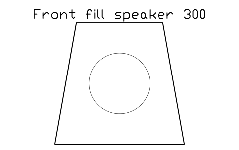 Preview of the Front fill speaker 300 symbol, block MUS_FRONT_FILL