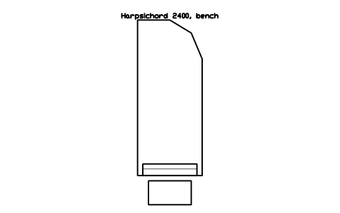 Preview of the Harpsichord 2400, bench symbol, block MUS_HARPSICHORD