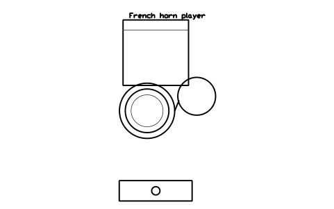 Preview of the French horn player symbol, block MUS_HORN