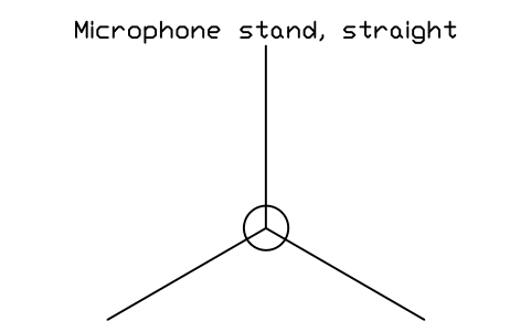 Preview of the Microphone stand, straight symbol, block MUS_MIC_STAND