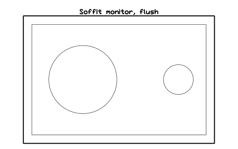 Preview of the Soffit monitor, flush symbol, block MUS_MONITOR_SOFFIT