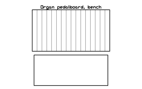 Preview of the Organ pedalboard, bench symbol, block MUS_ORGAN_PEDALS