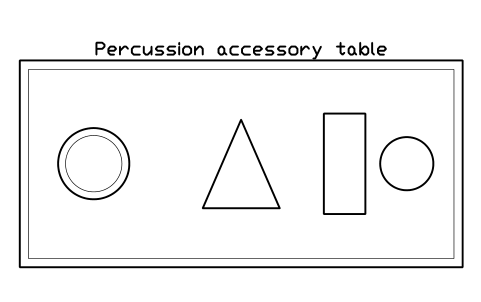 Preview of the Percussion accessory table symbol, block MUS_PERC_TABLE
