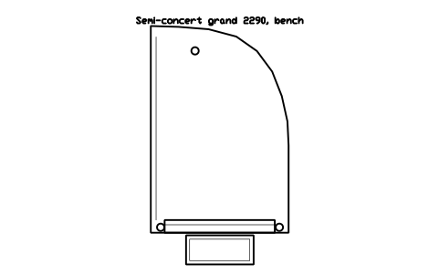 Preview of the Semi-concert grand 2290, bench symbol, block MUS_PIANO_SEMI