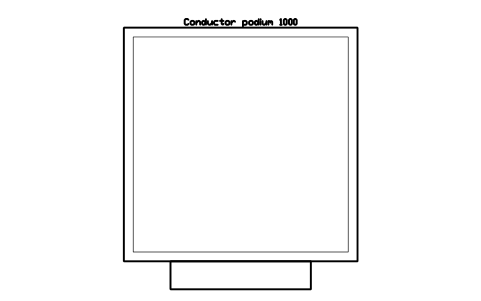 Preview of the Conductor podium 1000 symbol, block MUS_PODIUM_CONDUCTOR
