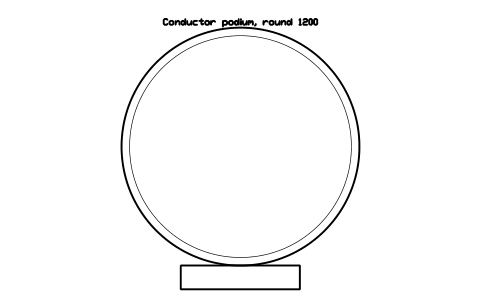 Preview of the Conductor podium, round 1200 symbol, block MUS_PODIUM_ROUND
