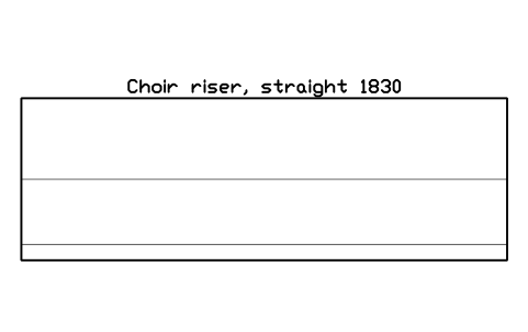 Preview of the Choir riser, straight 1830 symbol, block MUS_RISER_STRAIGHT