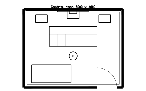 Preview of the Control room 5000 x 4000 symbol, block MUS_ROOM_CONTROL