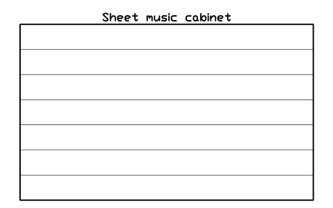 Preview of the Sheet music cabinet symbol, block MUS_SHEET_CABINET