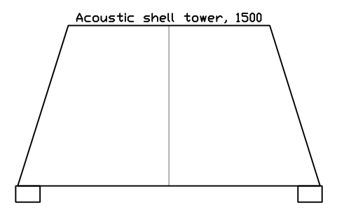 Preview of the Acoustic shell tower, 1500 symbol, block MUS_SHELL_TOWER