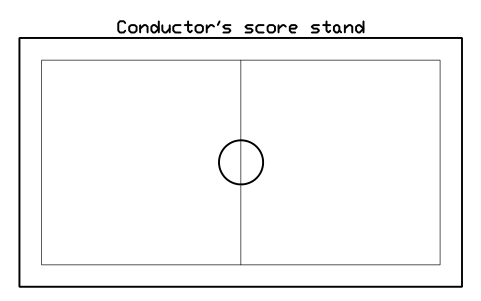 Preview of the Conductor's score stand symbol, block MUS_STAND_CONDUCTOR
