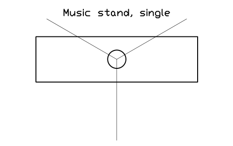 Preview of the Music stand, single symbol, block MUS_STAND_ORCH