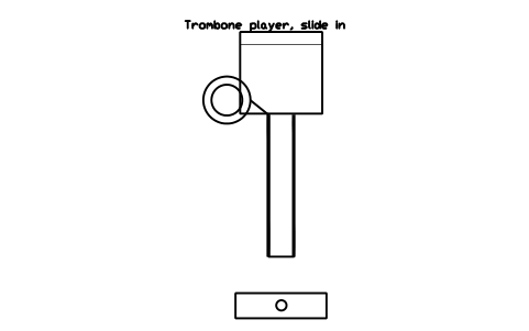 Preview of the Trombone player, slide in symbol, block MUS_TROMBONE