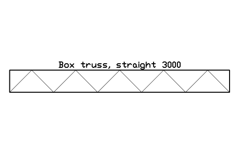 Preview of the Box truss, straight 3000 symbol, block MUS_TRUSS_3000