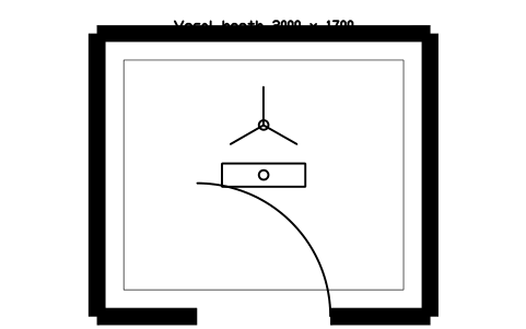 Preview of the Vocal booth 2000 x 1700 symbol, block MUS_VOCAL_BOOTH