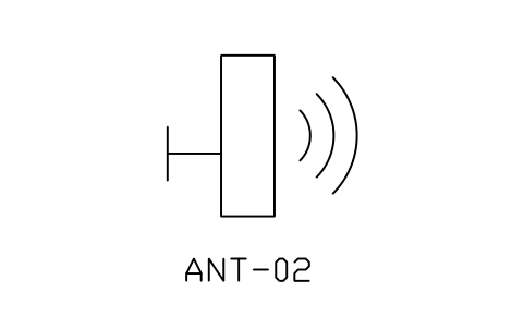 Anteprima del simbolo Antenna, directional panel, blocco NET_ANT_DIR