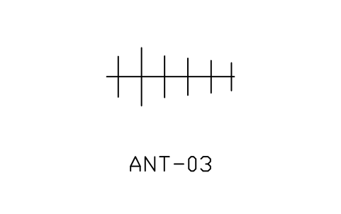 Anteprima del simbolo Antenna, Yagi, blocco NET_ANT_YAGI