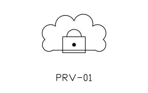 Anteprima del simbolo Private cloud, blocco NET_CLOUD_PRIVATE