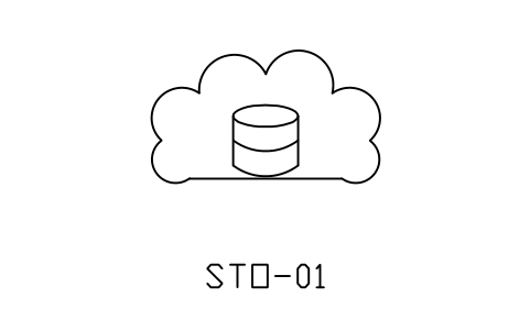 Anteprima del simbolo Cloud storage, blocco NET_CLOUD_STORAGE
