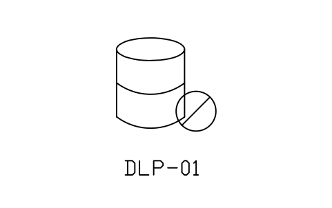 Anteprima del simbolo Data loss prevention, blocco NET_DLP