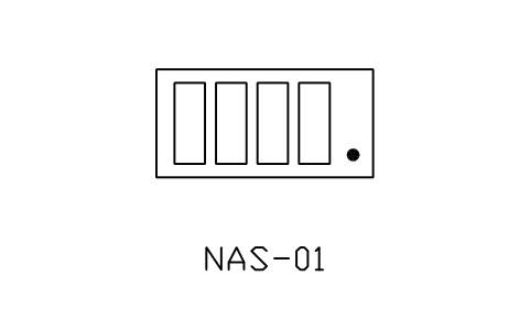 Anteprima del simbolo Network attached storage, blocco NET_NAS