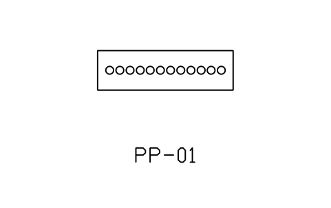 Anteprima del simbolo Patch panel, blocco NET_PATCH_PANEL