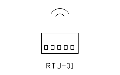Anteprima del simbolo Remote terminal unit, blocco NET_RTU