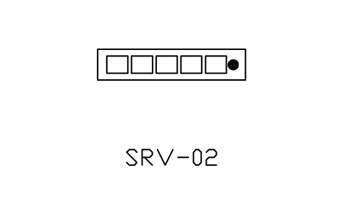 Anteprima del simbolo Server, 1U rack, blocco NET_SERVER_1U