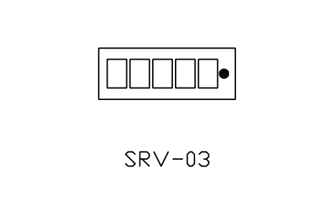 Anteprima del simbolo Server, 2U rack, blocco NET_SERVER_2U