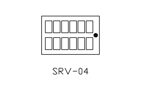 Anteprima del simbolo Server, 4U rack, blocco NET_SERVER_4U