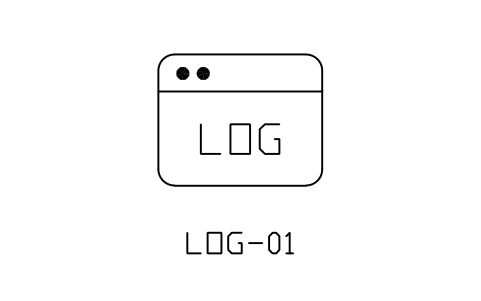 Anteprima del simbolo Log server, blocco NET_SVC_LOG