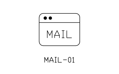 Anteprima del simbolo Mail server, blocco NET_SVC_MAIL