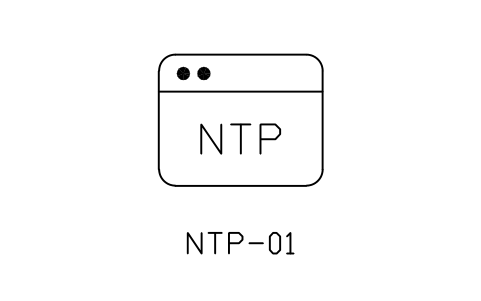 Anteprima del simbolo Time server, blocco NET_SVC_NTP