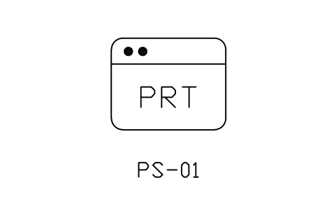 Anteprima del simbolo Print server, blocco NET_SVC_PRINT