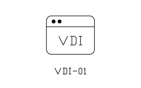 Anteprima del simbolo Virtual desktop server, blocco NET_SVC_VDI