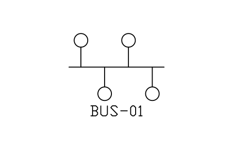 Anteprima del simbolo Bus topology, blocco NET_TOPO_BUS