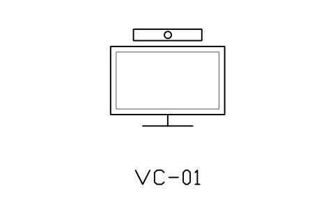 Anteprima del simbolo Video conferencing unit, blocco NET_VIDEO_CONF