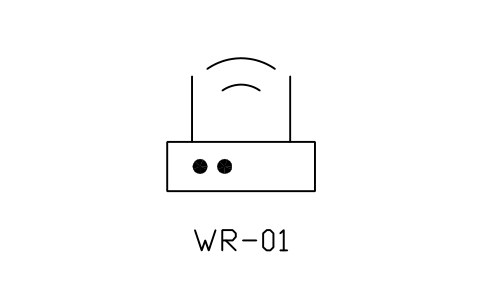 Anteprima del simbolo Wireless router, blocco NET_WIFI_ROUTER