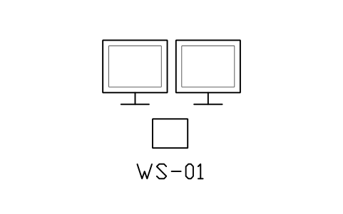 Anteprima del simbolo Workstation, dual screen, blocco NET_WORKSTATION