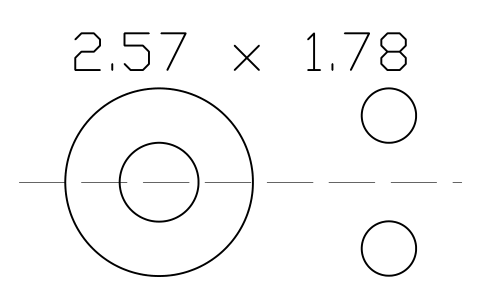 Vorschau des Symbols O-ring 2.57 x 1.78, Block ORG_005