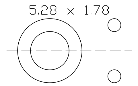 Anteprima del simbolo O-ring 5.28 x 1.78, blocco ORG_009