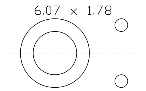 Anteprima del simbolo O-ring 6.07 x 1.78, blocco ORG_010