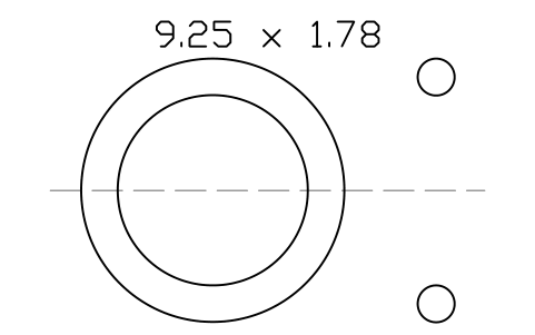 Vorschau des Symbols O-ring 9.25 x 1.78, Block ORG_012
