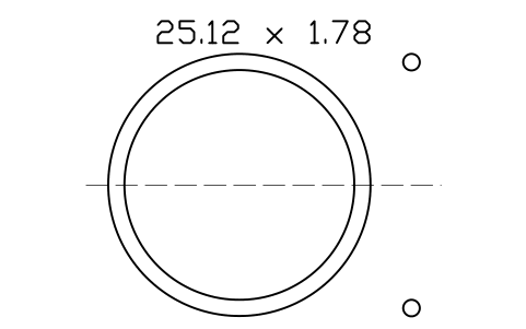 Anteprima del simbolo O-ring 25.12 x 1.78, blocco ORG_022