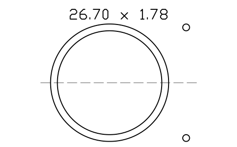 Anteprima del simbolo O-ring 26.70 x 1.78, blocco ORG_023