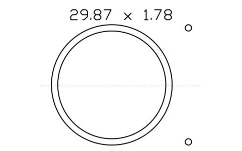 Anteprima del simbolo O-ring 29.87 x 1.78, blocco ORG_025