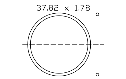 Anteprima del simbolo O-ring 37.82 x 1.78, blocco ORG_029