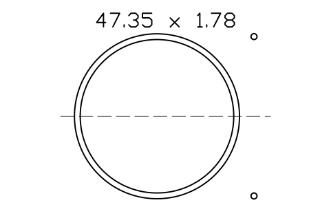 Anteprima del simbolo O-ring 47.35 x 1.78, blocco ORG_032
